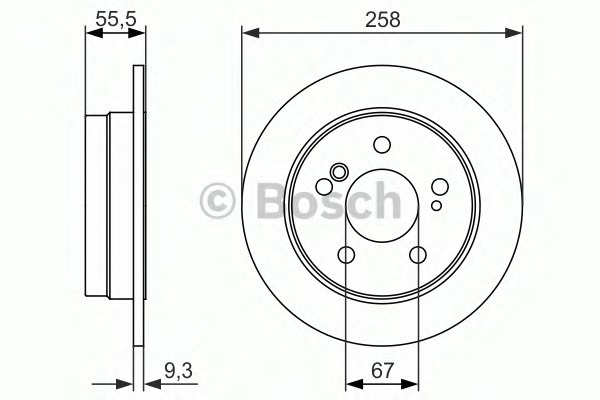 BOSCH Hátsó féktárcsa 0986479839_BOSCH