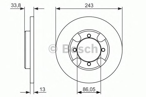 BOSCH Első féktárcsa 0986479846_BOSCH