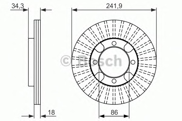 BOSCH Első féktárcsa 0986479847_BOSCH