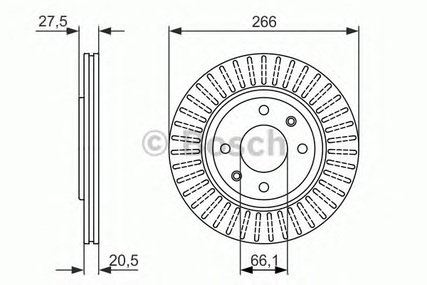 BOSCH Első féktárcsa 0986479849_BOSCH