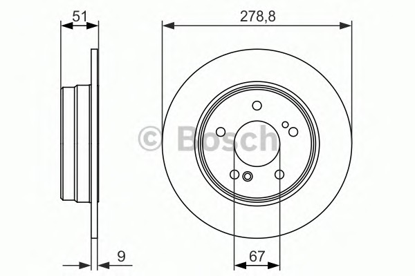 BOSCH Hátsó féktárcsa 0986479854_BOSCH