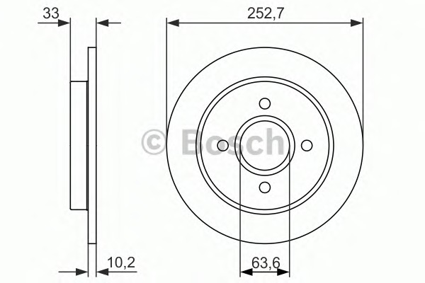 BOSCH Hátsó féktárcsa 0986479859_BOSCH