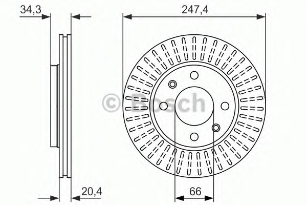 BOSCH Első féktárcsa 0986479861_BOSCH