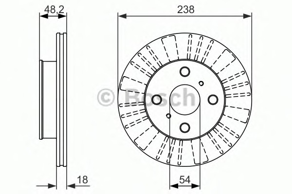 BOSCH Első féktárcsa 0986479862_BOSCH