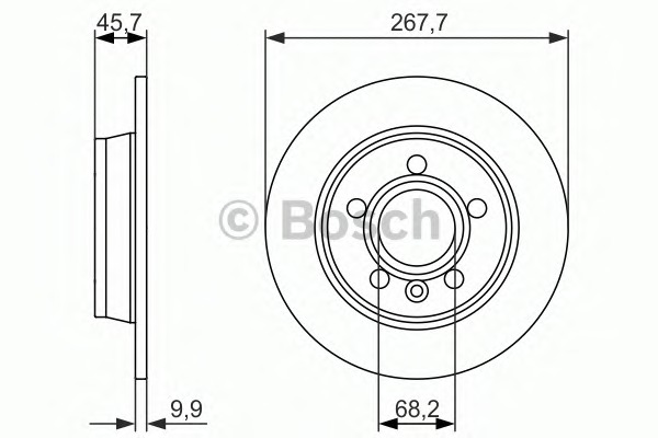 BOSCH Hátsó féktárcsa 0986479863_BOSCH