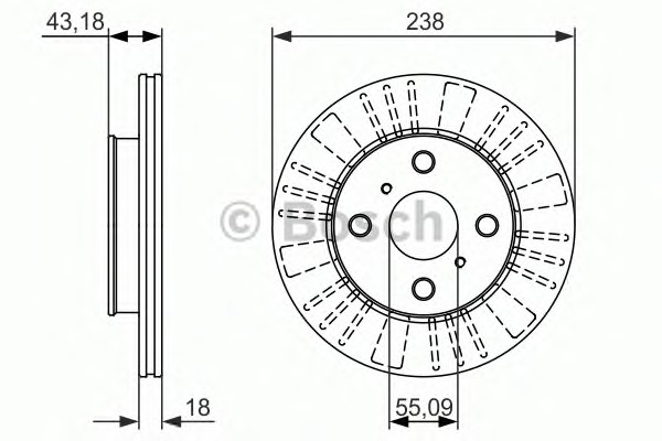 BOSCH Első féktárcsa 0986479867_BOSCH