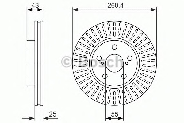 BOSCH Első féktárcsa 0986479869_BOSCH