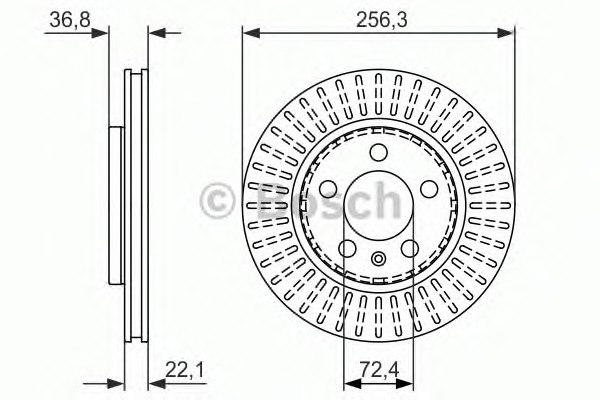 BOSCH Hátsó féktárcsa 0986479871_BOSCH