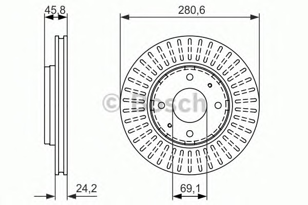 BOSCH Első féktárcsa 0986479872_BOSCH