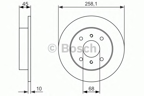 BOSCH Hátsó féktárcsa 0986479880_BOSCH