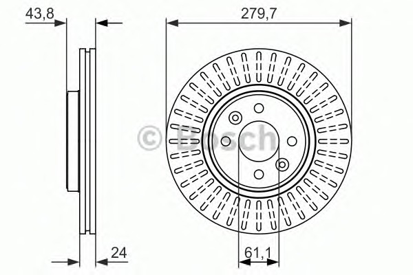 BOSCH Első féktárcsa 0986479885_BOSCH