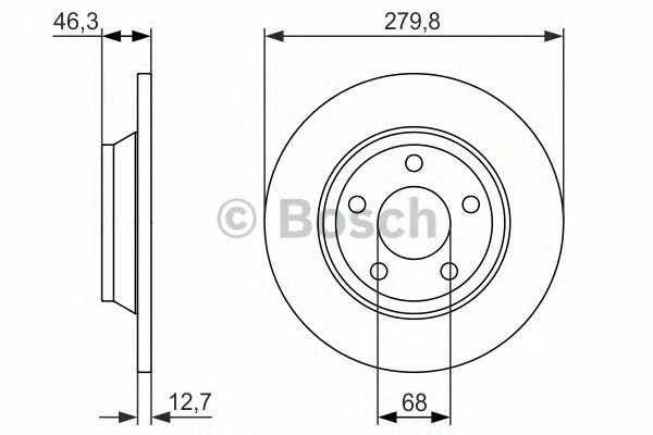 BOSCH Első féktárcsa 0986479889_BOSCH