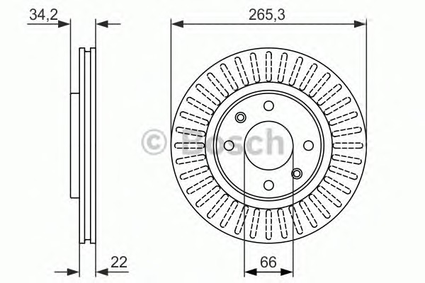 BOSCH Első féktárcsa 0986479890_BOSCH