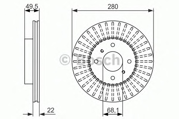 BOSCH Első féktárcsa 0986479900_BOSCH