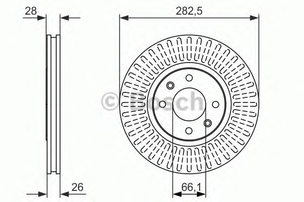 BOSCH Első féktárcsa 0986479908_BOSCH