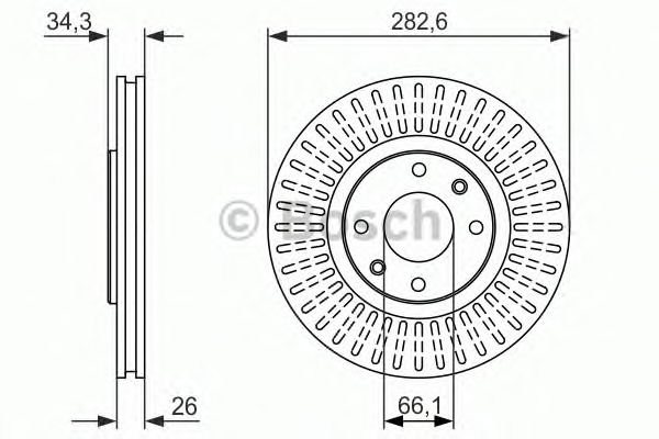 BOSCH Első féktárcsa 0986479924_BOSCH