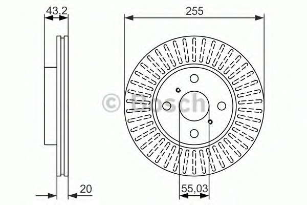 BOSCH Első féktárcsa 0986479927_BOSCH