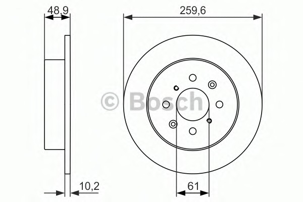 BOSCH Hátsó féktárcsa 0986479928_BOSCH