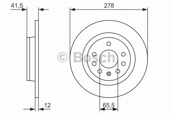 BOSCH Hátsó féktárcsa 0986479945_BOSCH