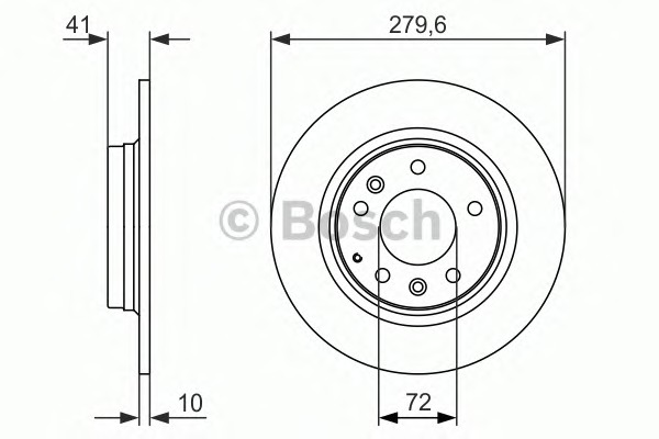 BOSCH Hátsó féktárcsa 0986479949_BOSCH