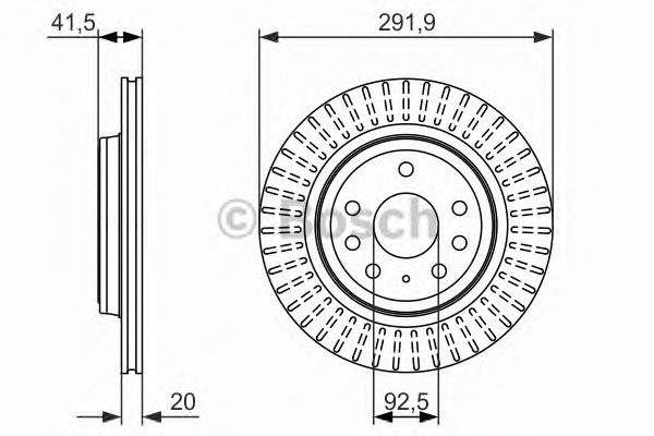 BOSCH Hátsó féktárcsa 0986479950_BOSCH