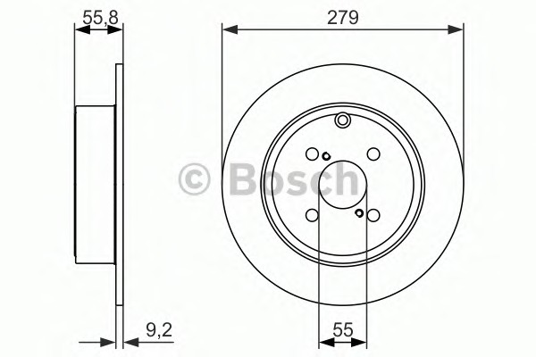 BOSCH Hátsó féktárcsa 0986479951_BOSCH