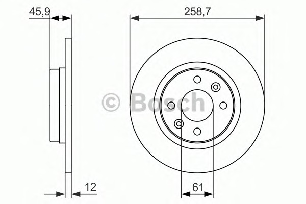 BOSCH Első féktárcsa 0986479953_BOSCH