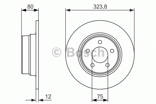 BOSCH Első féktárcsa 0986479954_BOSCH