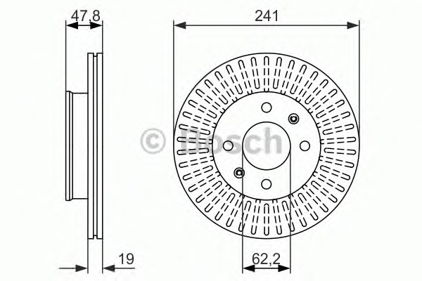 BOSCH Első féktárcsa 0986479962_BOSCH