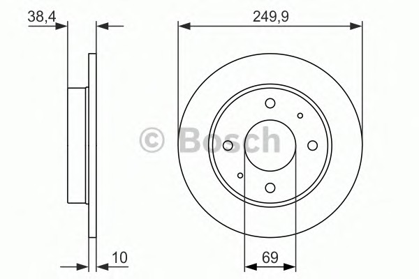 BOSCH Hátsó féktárcsa 0986479966_BOSCH