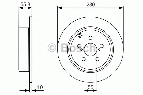 BOSCH Hátsó féktárcsa 0986479969_BOSCH