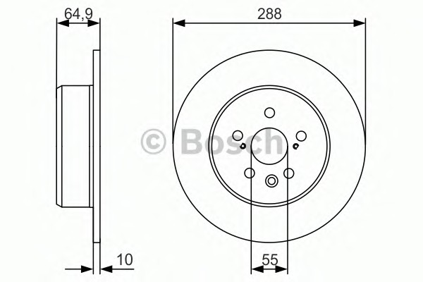 BOSCH Hátsó féktárcsa 0986479970_BOSCH