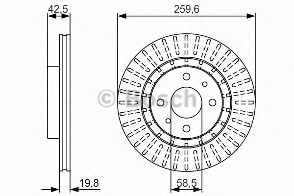 BOSCH Első féktárcsa 0986479980_BOSCH