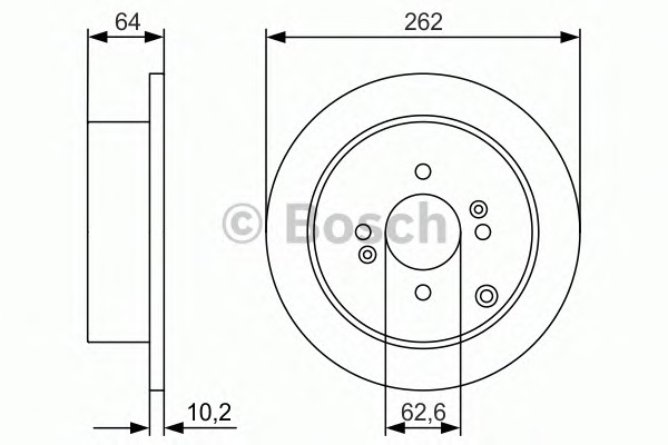 BOSCH Hátsó féktárcsa 0986479983_BOSCH