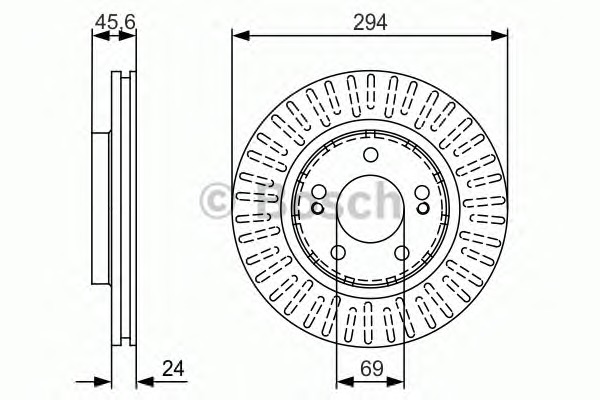 BOSCH Első féktárcsa 0986479984_BOSCH