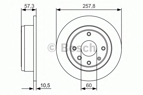 BOSCH Hátsó féktárcsa 0986479985_BOSCH