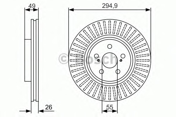 BOSCH Első féktárcsa 0986479986_BOSCH