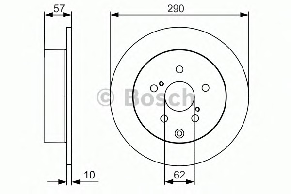 BOSCH Hátsó féktárcsa 0986479989_BOSCH