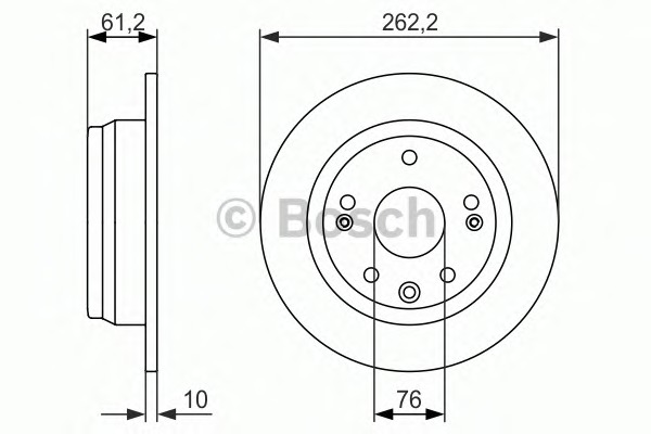 BOSCH Hátsó féktárcsa 0986479993_BOSCH