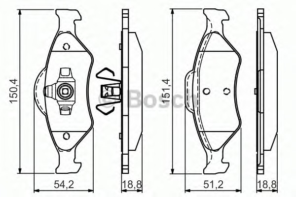 BOSCH Első fékbetét 0986495019_BOSCH