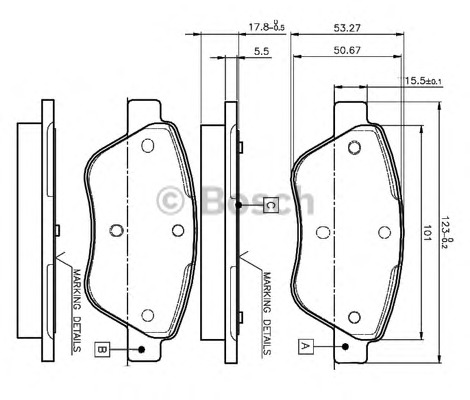 BOSCH Első fékbetét 0986TB2835_BOSCH