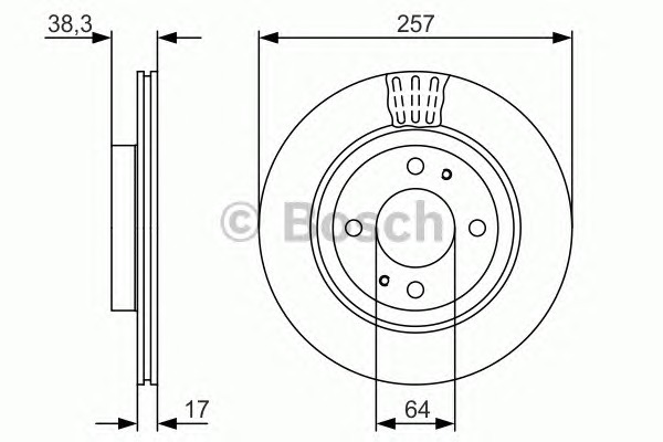 BOSCH Első féktárcsa 0986479134_BOSCH