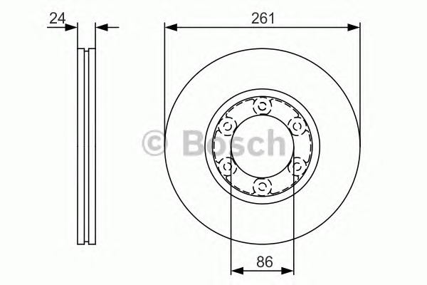 BOSCH Féktárcsa, mind 0986479R16_BOSCH