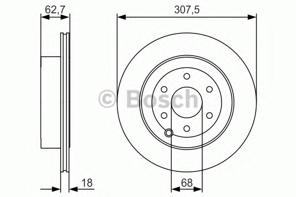 BOSCH Féktárcsa, mind 0986479R21_BOSCH