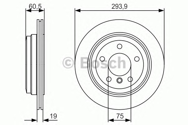 BOSCH Hátsó féktárcsa 0986479R34_BOSCH