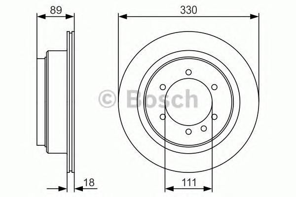 BOSCH Hátsó féktárcsa 0986479R39_BOSCH