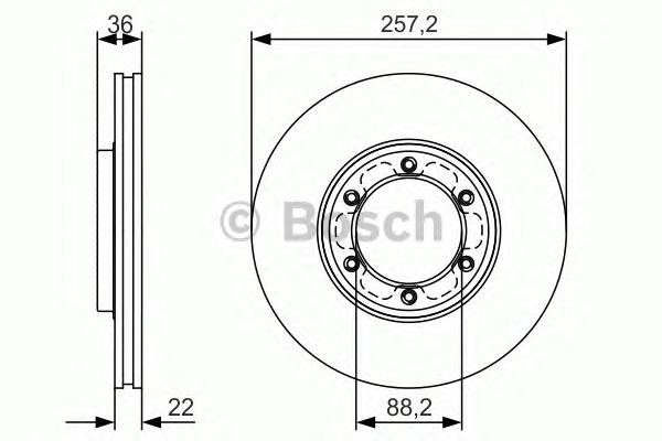 BOSCH Első féktárcsa 0986479R42_BOSCH