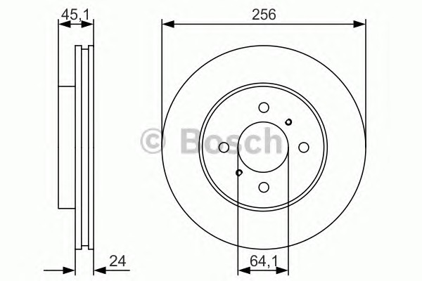 BOSCH Első féktárcsa 0986479R51_BOSCH