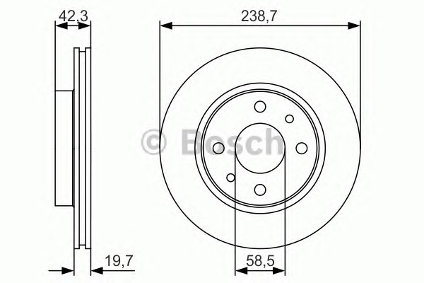 BOSCH Első féktárcsa 0986479R54_BOSCH