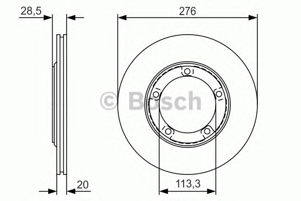 BOSCH Féktárcsa, mind 0986479R59_BOSCH